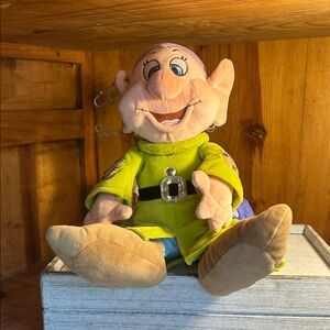 Disney Stuffed Dwarf with Yellow Outfit